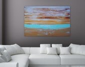 Large 36"by 24" Original Abstract Painting, Contemporary wall art Seascape Painting Landscape Painting textured painting