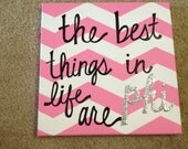 Chevron painting with quote