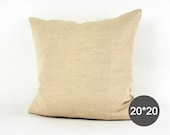 Throw Pillow Pillow Cover Cushion Cover Housewares yellow Pillow Cover hemp cotton fabric Pillow solid color Hidden Zipper Closure 1501-03