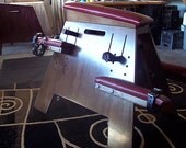 Bondage/Sex/Dungeon Furniture- Folding Spanking Bench (Black Walnut finish/Maple)