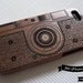 SALE30%OFF: Natural Wood iPhone 5 Case - Engraved Camera iPhone Case // Leica M1, Sapele Wood, Gift, Laser Engraving, 3D, Art