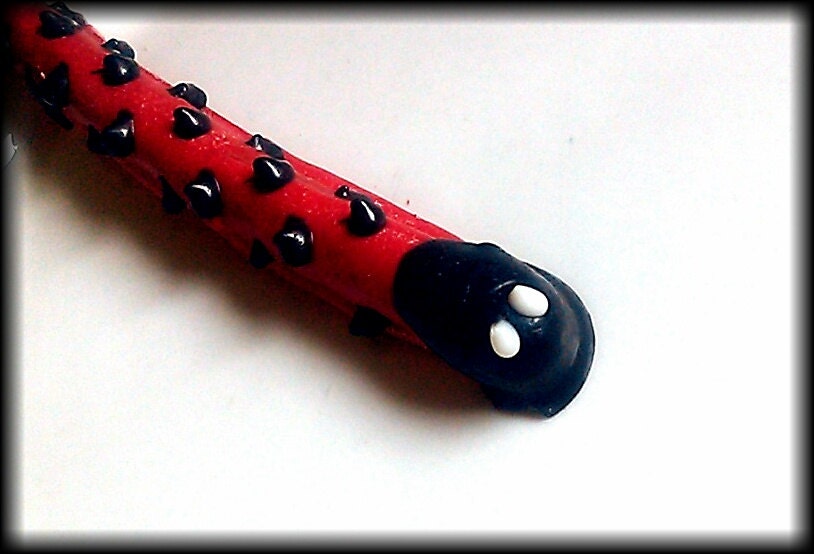 Lady bug chocolate covered pretzel rods choice color red brown green pink dot -2 dozen in box love bugs