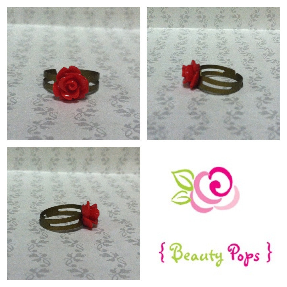 Mini Red Rose Ring