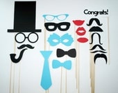Wedding Photo Booth Stick Props / 20 piece set
