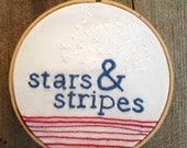 Embroidery Wall Art - "Stars & Stripes"