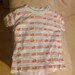 Vintage 6-9 month baby shirt from the 1970s white blue and orange