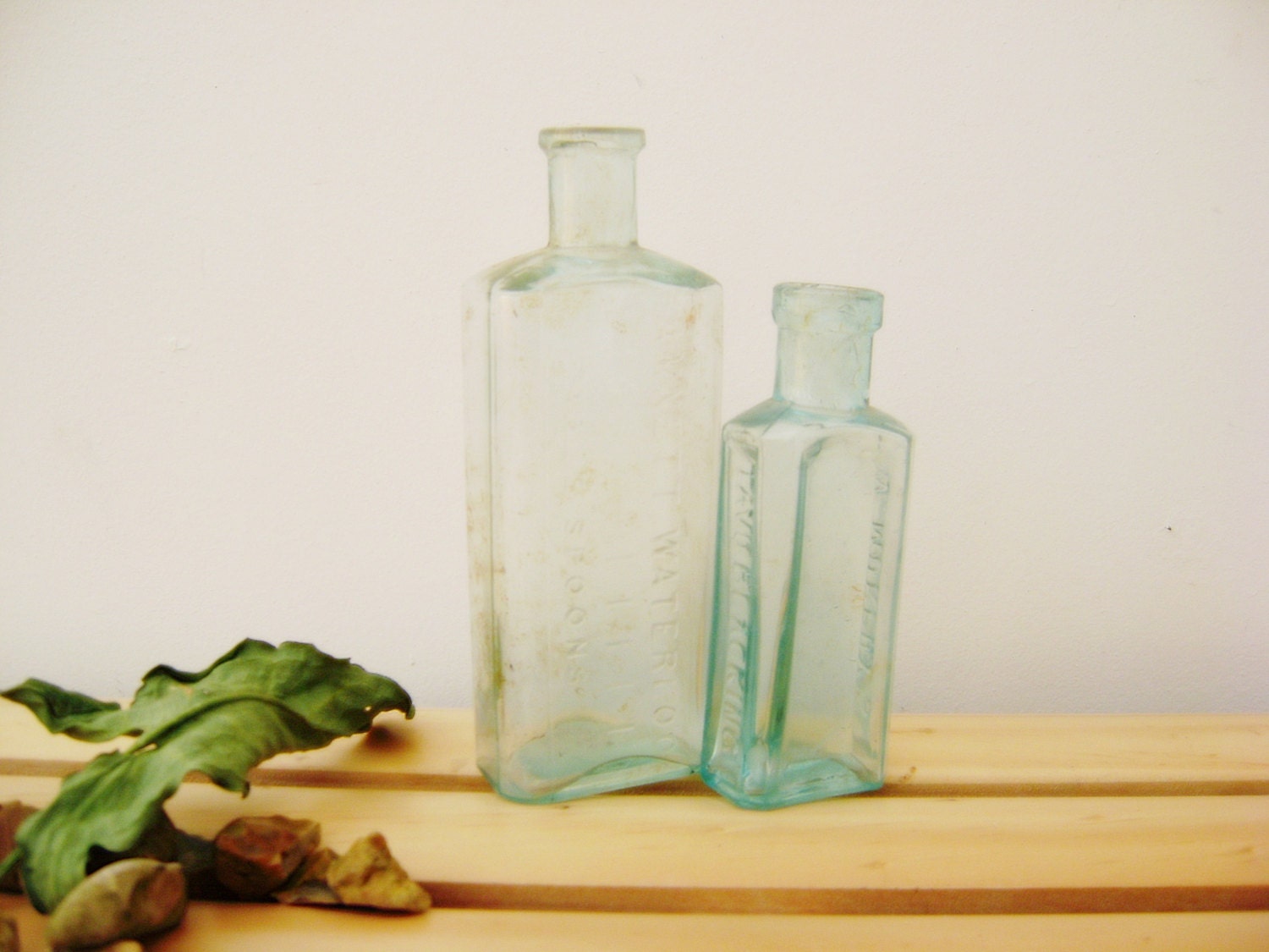 Victorian Glass Bottles Medicine and Blacking
