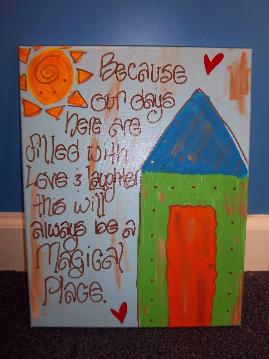 11x14 Canvas Home Love and Laughter