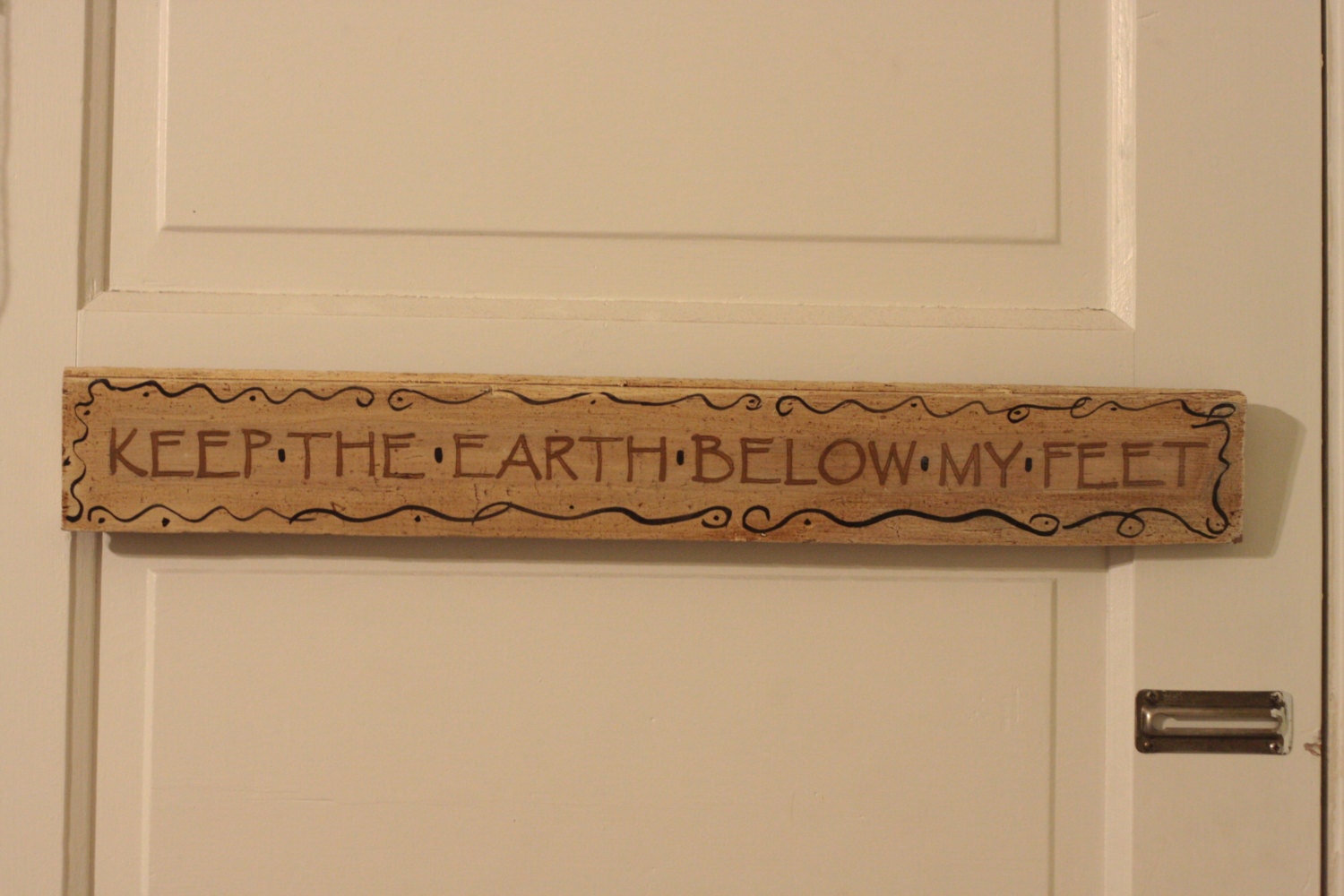 Hand Painted Lyric Antiqued Sign