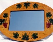 Original Handmade Wall Mirror with Leather Lining