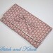 Pink and White Striped Roses Floral Crochet Hook Holder/Case/Organizer