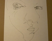 Illustration portrait, womans face