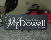 Personalized Family Name Sign. Wood Sign with Established Dat, Great for Wedding Gift, Bridal Shower or Anniversary