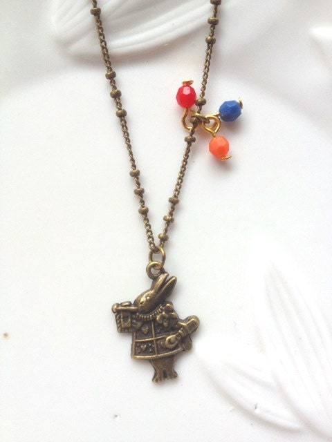 Alice Wonderland Rabbit Necklace