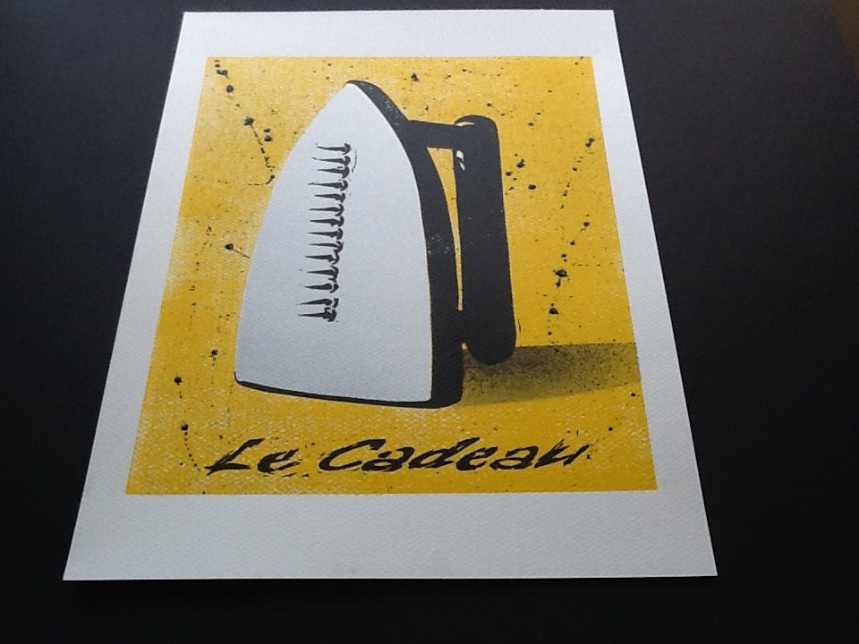 Linocut print 'Le Cadeau'