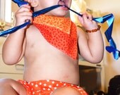 Baby Boy or girl autumn bandana dribble bib. 100% cotton.
