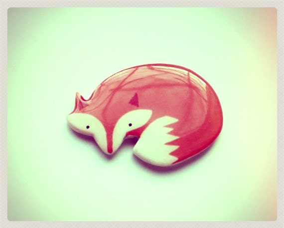 Free shipping Brooch - animal brooch-cute fox