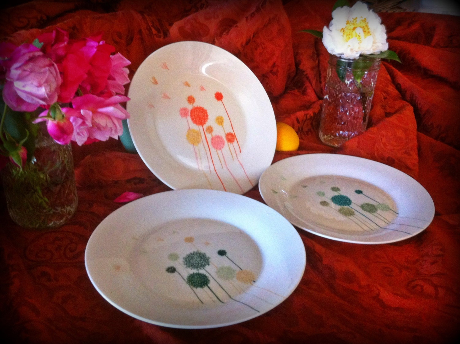 Dandelions in Color Dishes (1st series)