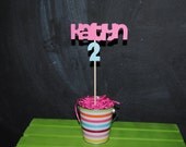 Name Centerpieces Topper ....With child's Age and Name