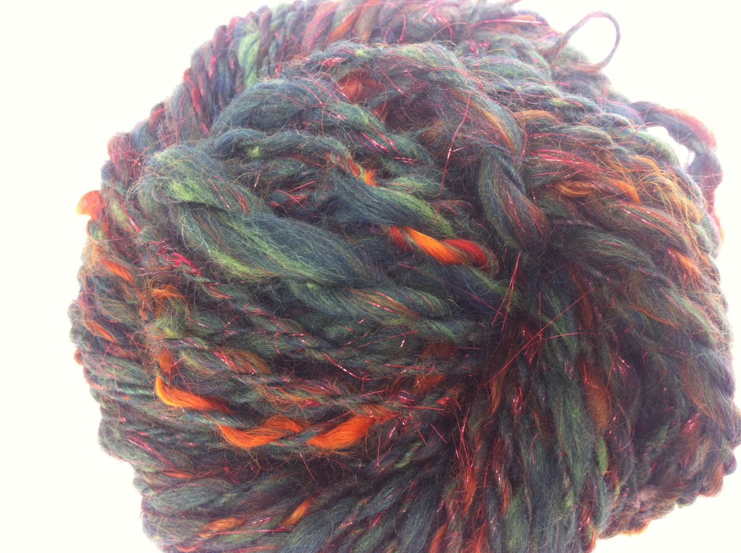 Hand Spun, Hand Carded Art Yarn: Goddess Freya