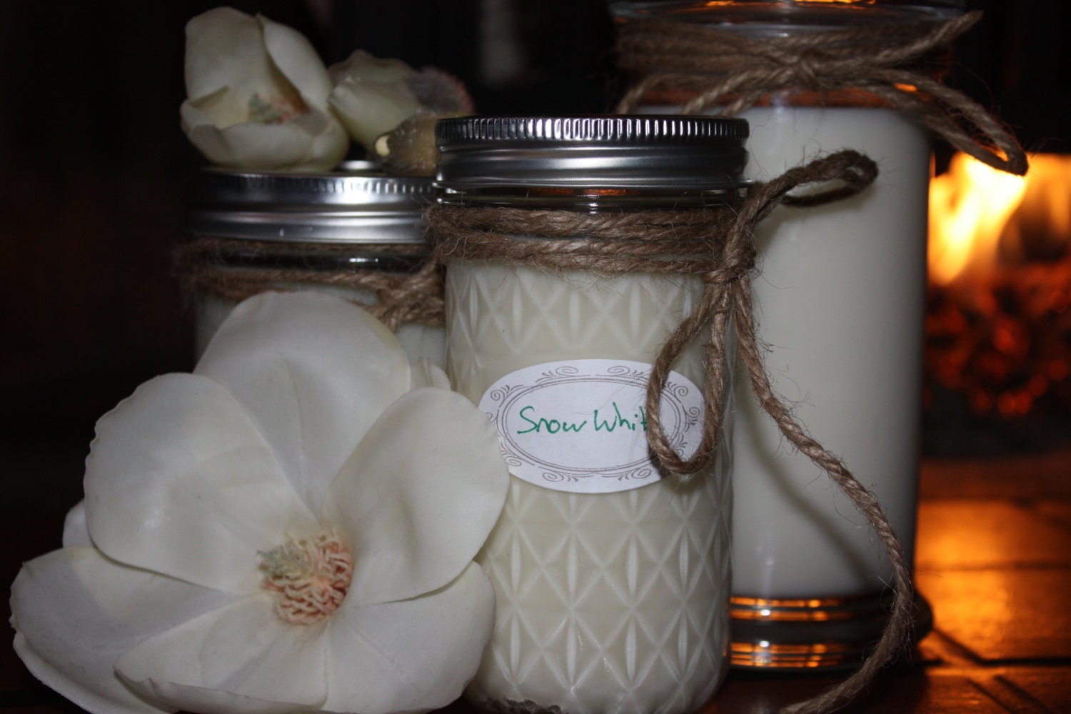3 for Less Handmade Organic Soy & Essential Oil Candles with Natural Cotton Wicks in Glass Jars 16oz