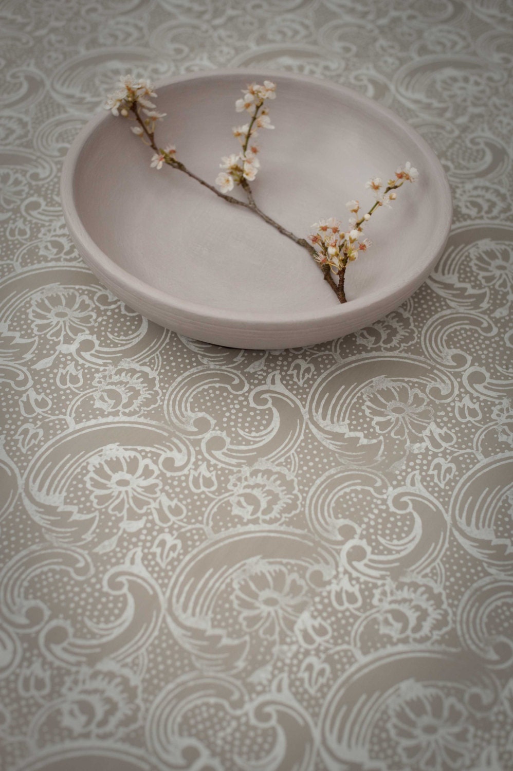 Simple and elegant vintage wooden bowl, painted in Annie Sloane chalk paint