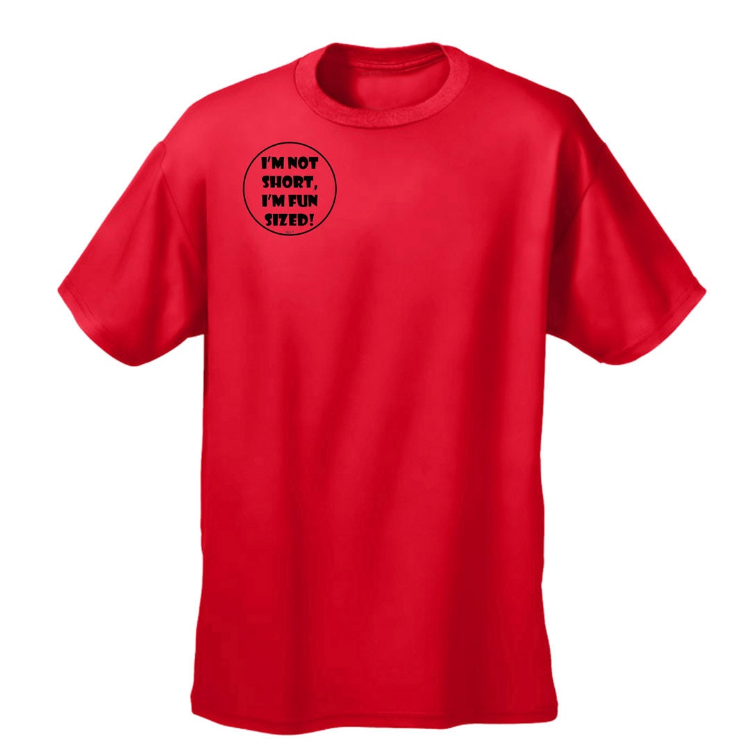 Mens Tshirt Funny T shirt Red Tee Unisex Minimalist Clothing Spring Fashion, Fun Sized