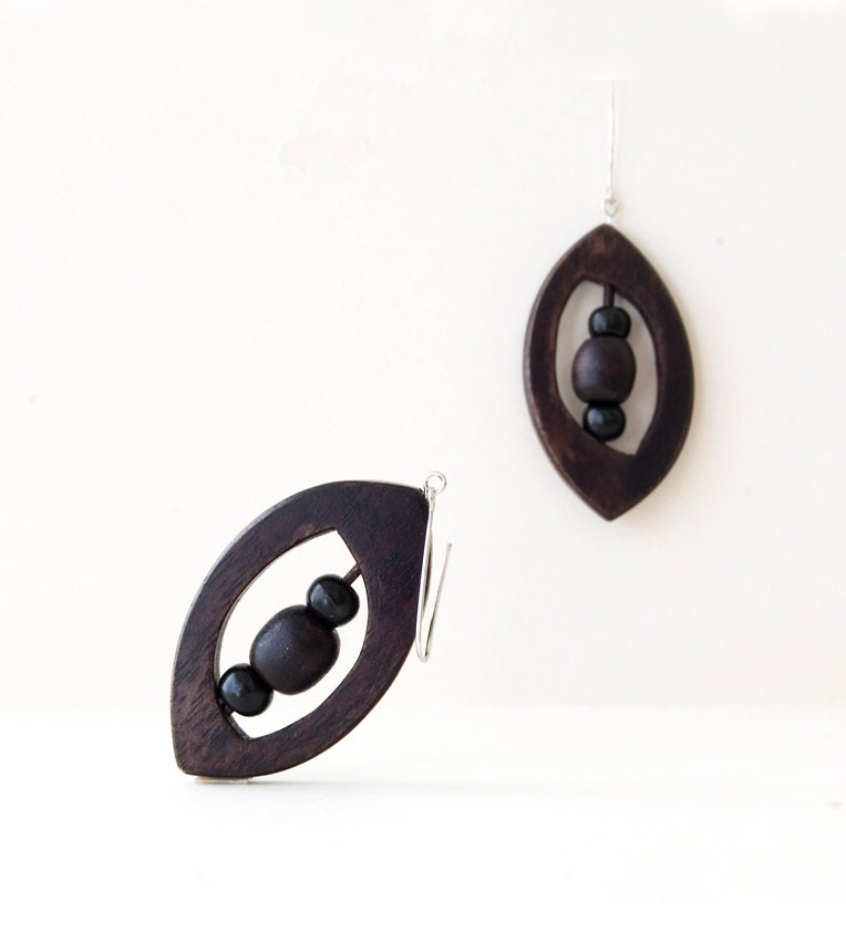 Black/Earrings,Wooden/Earrings, Women/Earrings,Natural/Jewelry, Leaf/Earrings,Wooden/Jeawelry, Holiday/Gift,Silver/Ear/Hooks