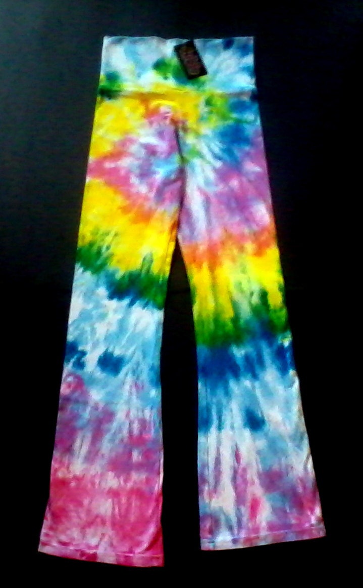 Pastel Spiral Tie Dye Yoga Pants American Apparel
