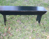 Rustic Distressed Wood Bench