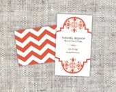 Citrus Chevron PRINTABLE Personalized Calling or Business Cards
