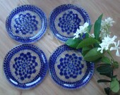 Cobalt Blue Flower Garden Coaster
