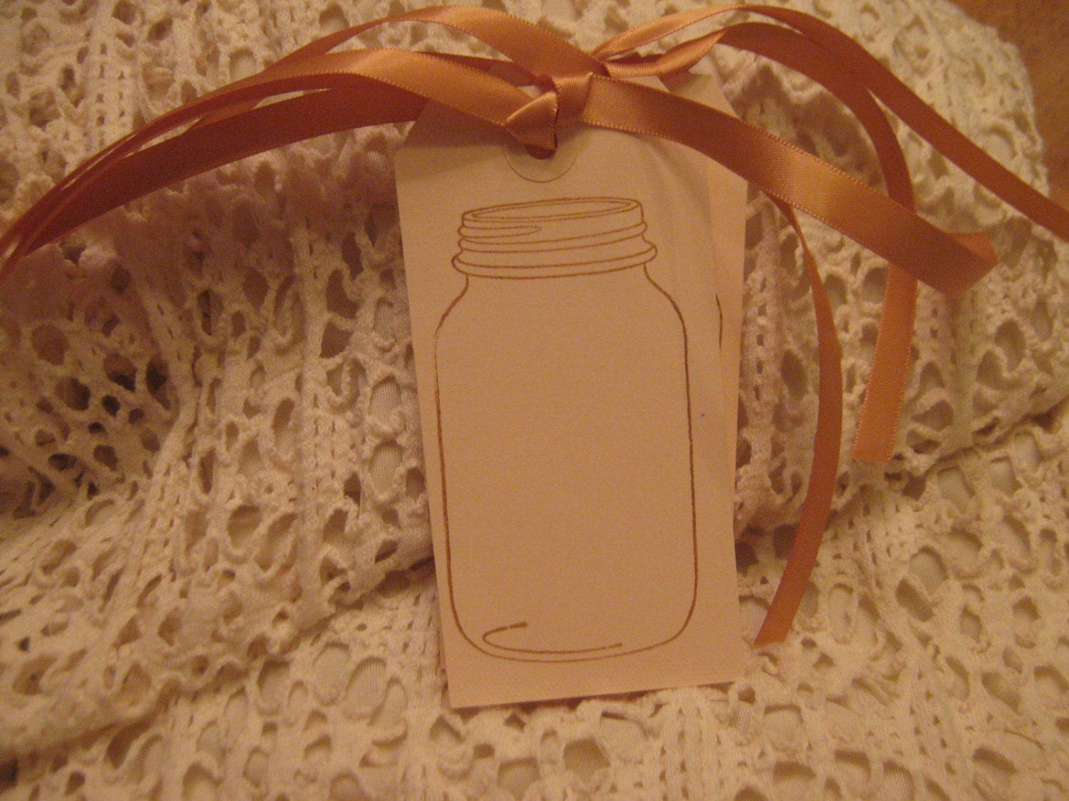 Handmade Vintage Mason Jar Tags Gift Tags, Journal Tags, Wish Tags, Hang Tags