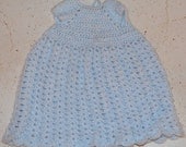 Blue Crocheted Baby Girl Dress