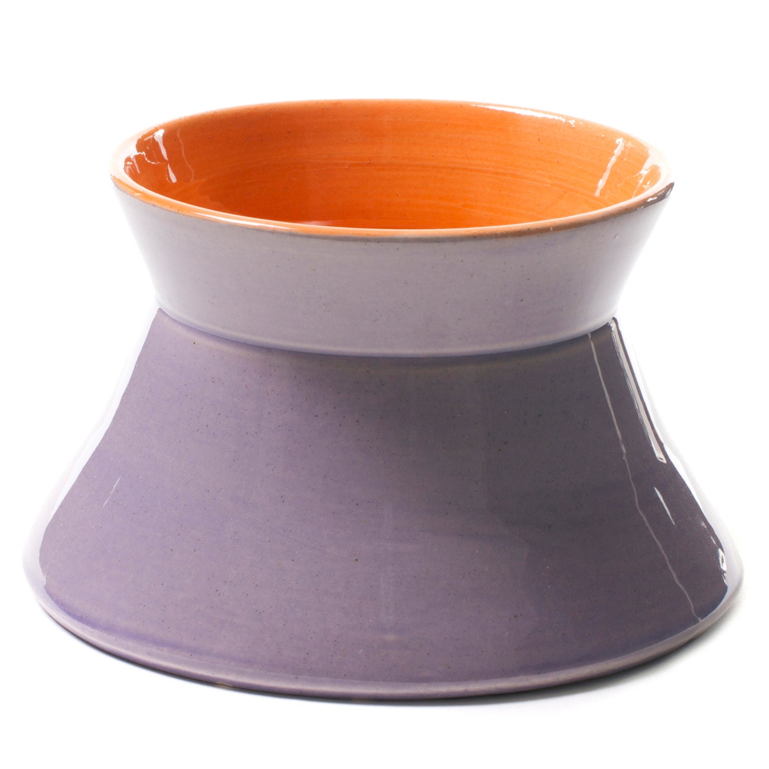 Violet and Orange Vase/Cup - HYDRA - Handmade Wheel-Thrown Ceramic Pottery - Modern, different and colorful