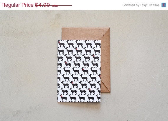 ON SALE Folded Card, Any Occasion Card, Doe Card