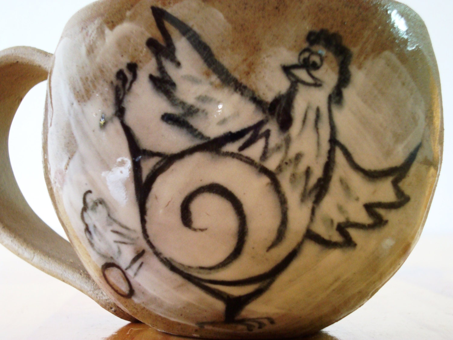 Hen Teacup.Exclusive Handmade Ceramic Cup/Mug/ Teacup