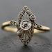 Antique Art Deco Ring - Vintage Diamond Art Deco 18ct Gold & Platinum Ring