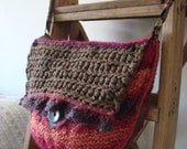 handmade shoulderbag with recycled Italian leather and pure wool.JjePa