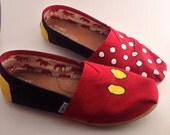 Custom Hand Painted Mickey and Minnie Styled TOMS Womens Mens Youth Everday Flats Canvas Shoes