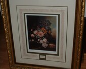 C.O.A Gold Gilt Framed Limited Edition Print of Still Life Pencil Signed by Listed Artist Susan Parks 175 of 850