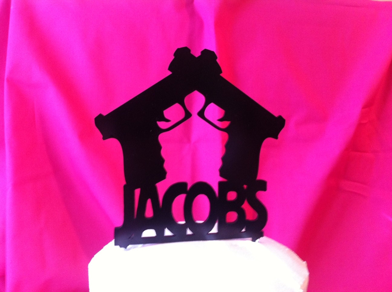 Custom Glock Name Wedding Cake Topper