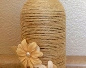 Decorative Twine Wrapped  Wine Bottle