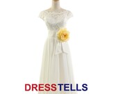 Ivory Lace Wedding Gown/Short Dress Bridesmaid 2013/Princess wedding dresses/Vintage Wedding Gown/White Prom Dress