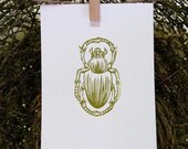 Art - Print - Beetle - Green - Small funky prints with bright images