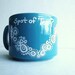 Spot of Tea Cup Custom Hand Painted Teal Aqua Teacup Small Coffee Mug