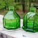 Vintage Wheaton, New Jersey Green Glass Ink Wells