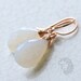 oOo the BLOSSOM earrings oOo ivory white drusy quartz on 14k rose gold fill