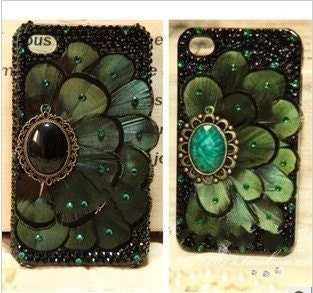Peacock Unique iPhone Cases rainstone Crystals Skull iPhone 5 Cases Studded iPhone 4 brass skull skeleton Cases, Galaxy s3/s4 iPhone 4S Case