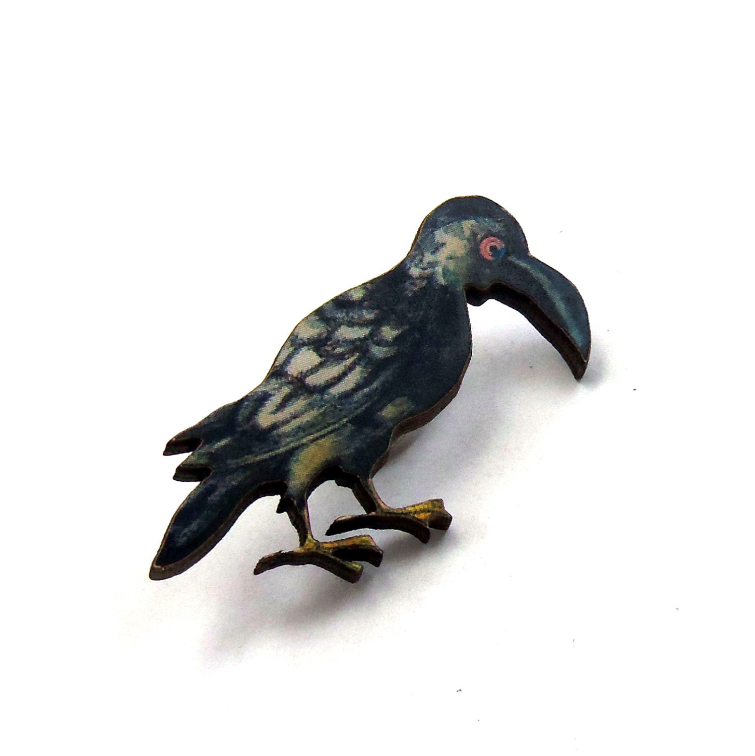 Evil Black Bird Pin
